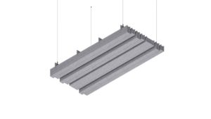 Baffle acustico EasySnap Accent in feltro PET, modulo da 600 × 1200 mm