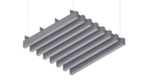 Baffle acustico EasySnap Bold in feltro PET, modulo da 1200 × 1200 mm
